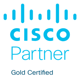 Cisco Gold Partner logo bleu - NXO