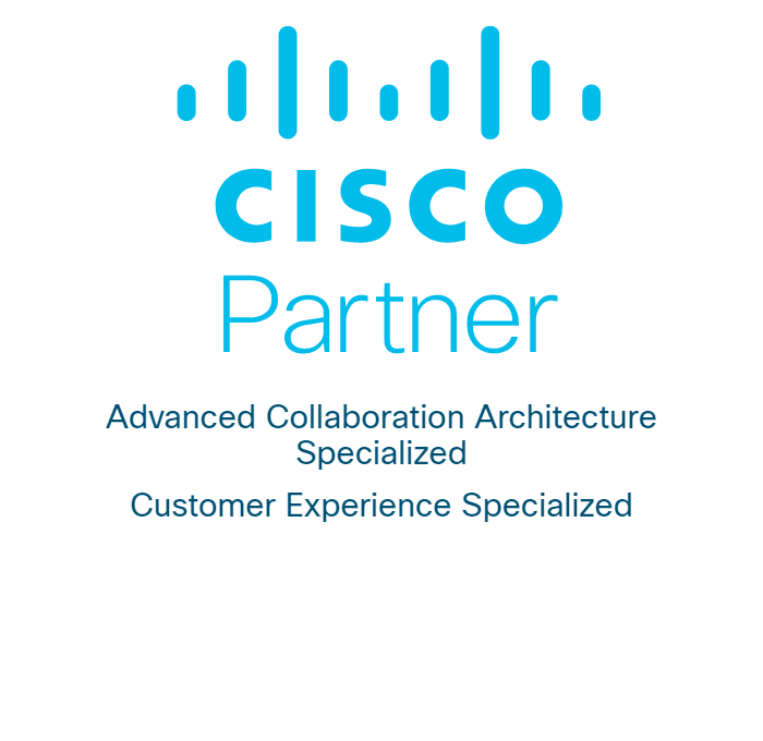 Logo certification Cisco Advanced Collaboration Architecture Specialized et Customer Experience Specialized - NXO  NXO  integrateur solutions et gestion digital 
