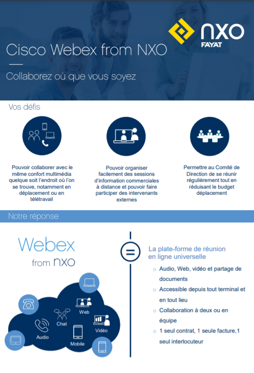 BROCHURE : CISCO WEBEX FROM NXO Couverture
