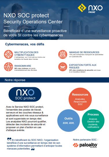 NXO SOC protect couverture brochure