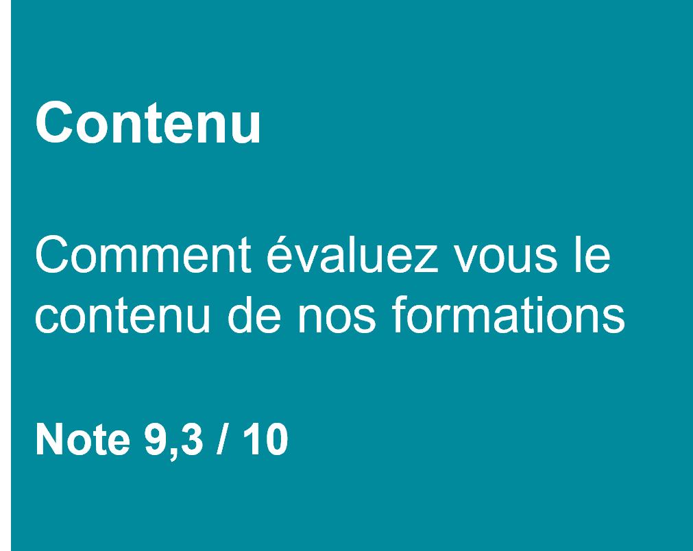 Contenu formations